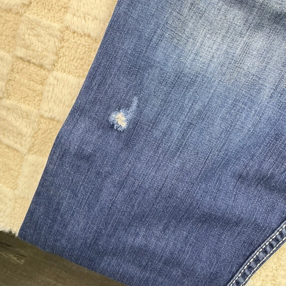 BKE Denim Mens Aiden Relaxed Bootcut Jeans Distressed Rips Size‎ 30R